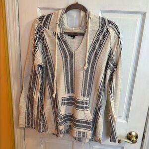 Striped Hooded Pullover Sweater